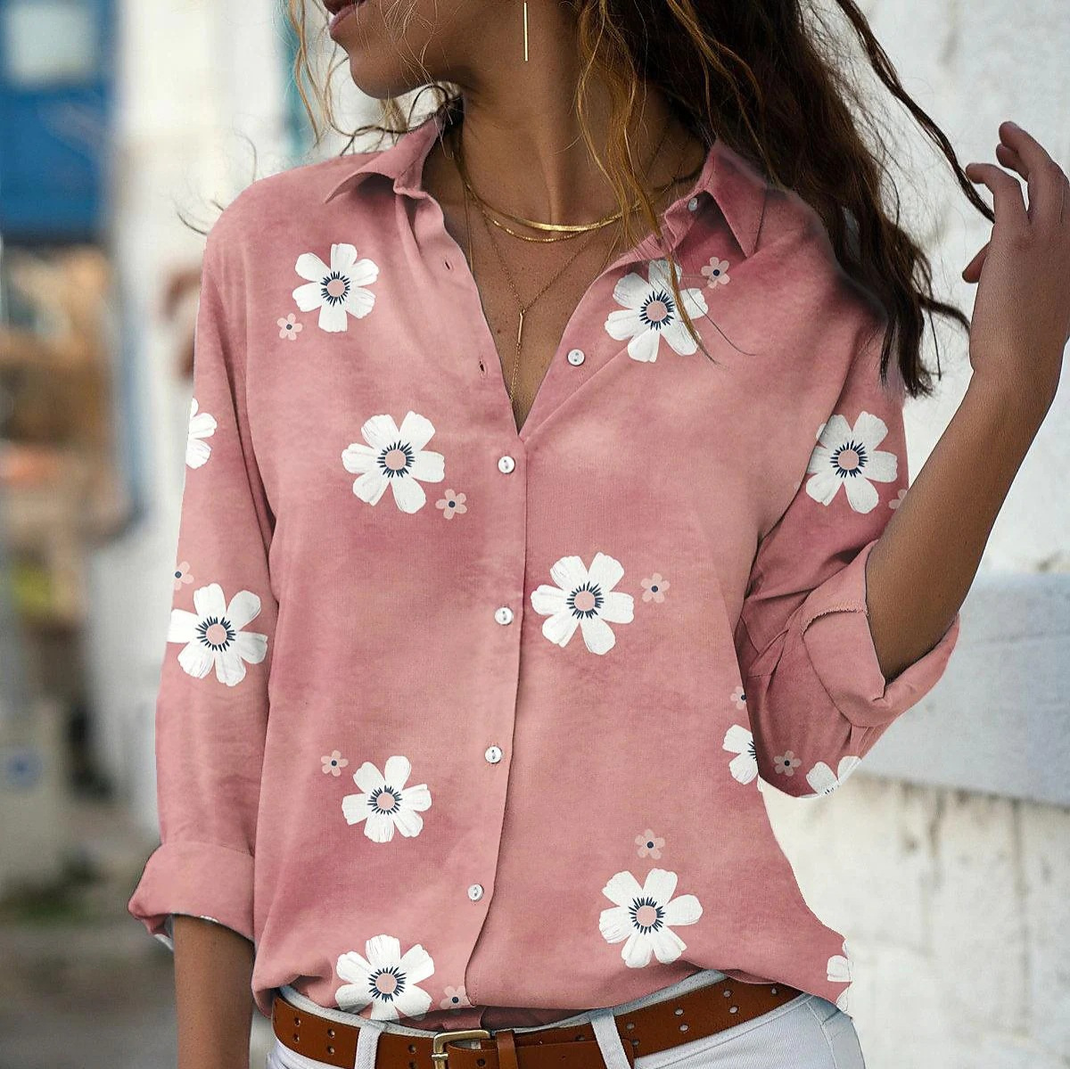 Loose Long Sleeve Fashionable Shirt