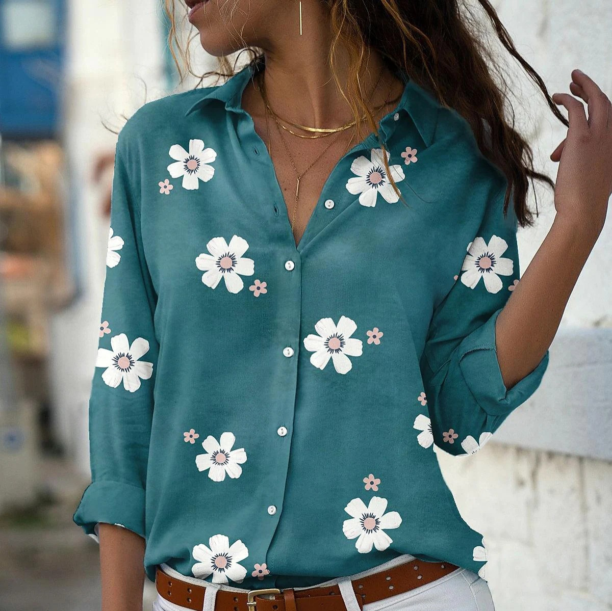 Loose Long Sleeve Fashionable Shirt