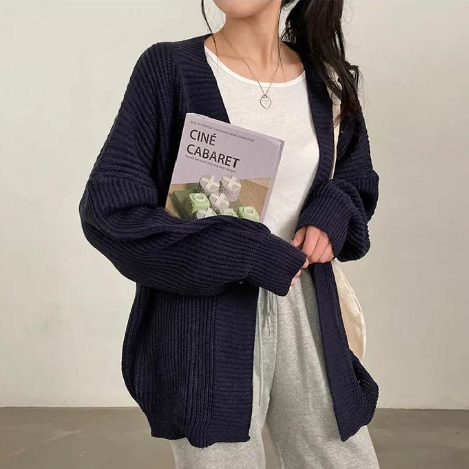 Versatile Knitted Open Cardigan
