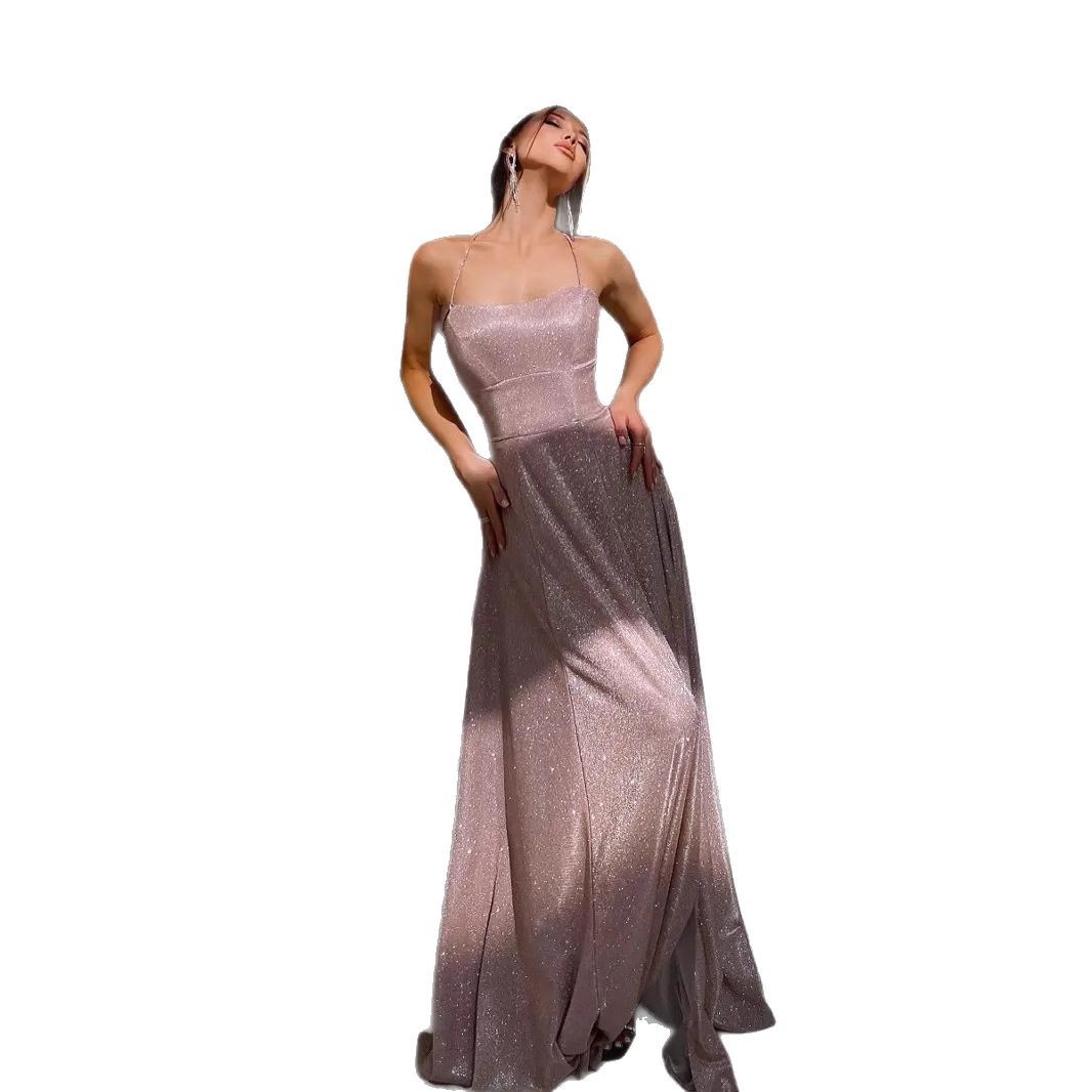 Casava Sequined Backless Maxi Dress