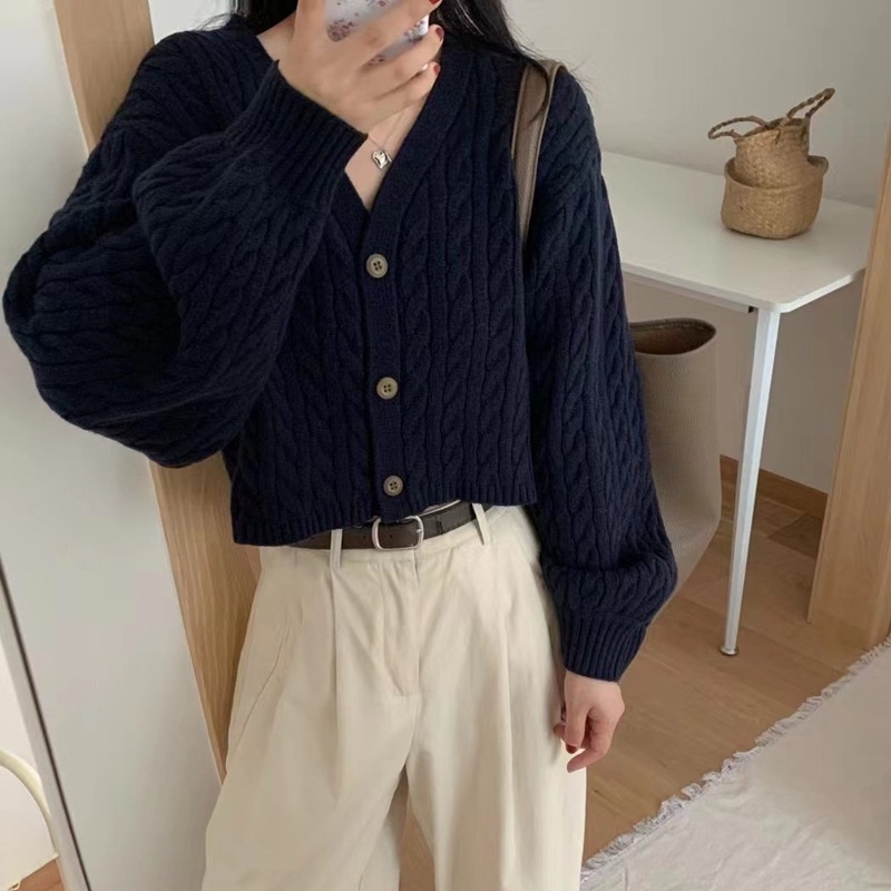 Loose High Waist Knitted Cardigan