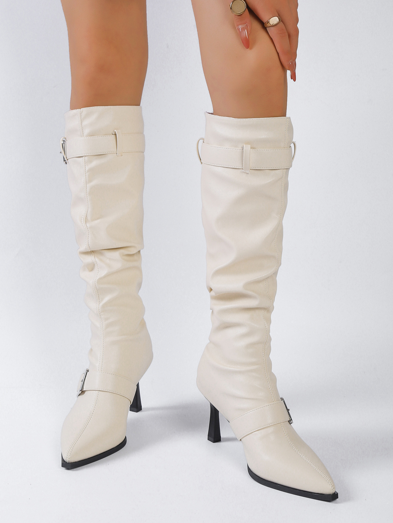 Casava Elevé Buckle High-Tube Fashion Boots