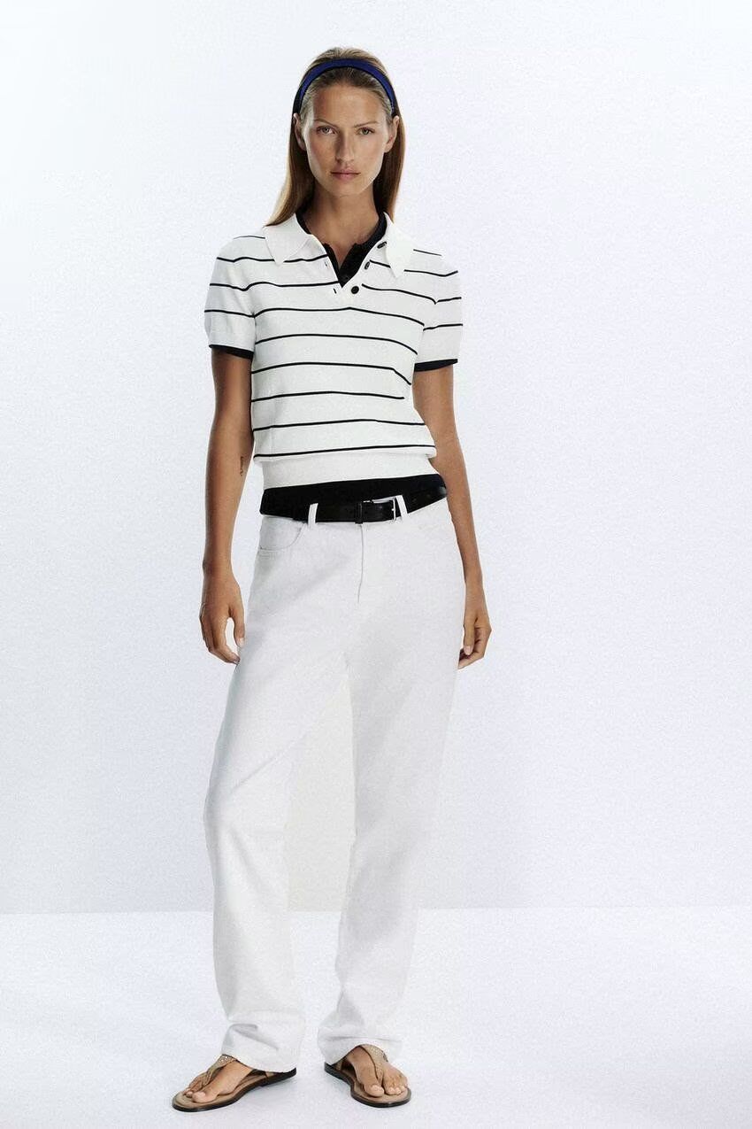 Fashionable Short Sleeve Knitted