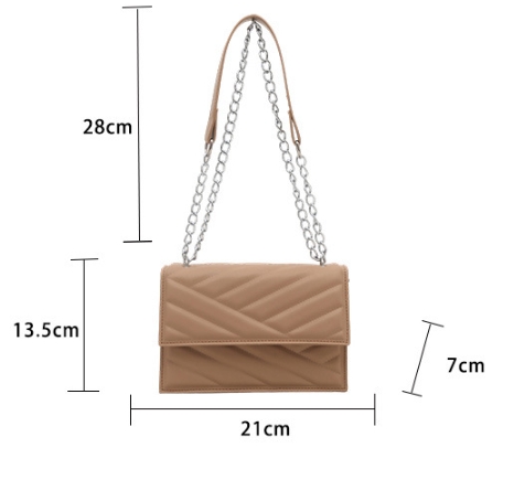 Pure Color Embossed  Autumn New Women's Single Shoulder Bag Fashionable Commuter Crossbody Bag Street Style Square Bag Pure Color Embossed  Autumn New Women's Single Shoulder Bag Fashionable Commuter