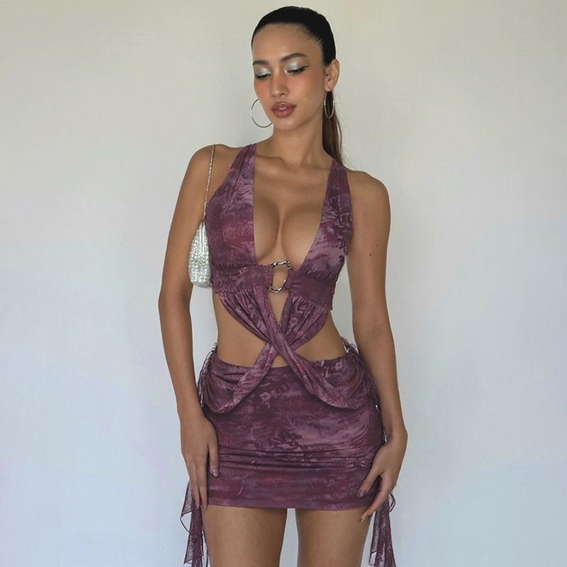 Casava V-Neck Sleeveless Bodycon Dress