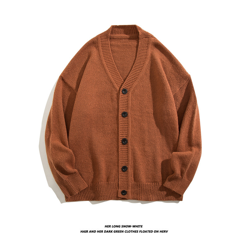 Men's Vintage Style Long Sleeve Knitwear With V Neck