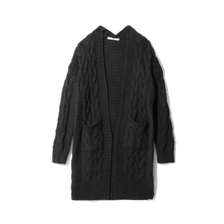 Long Sleeve Loose Fit Knitted Sweater Coat
