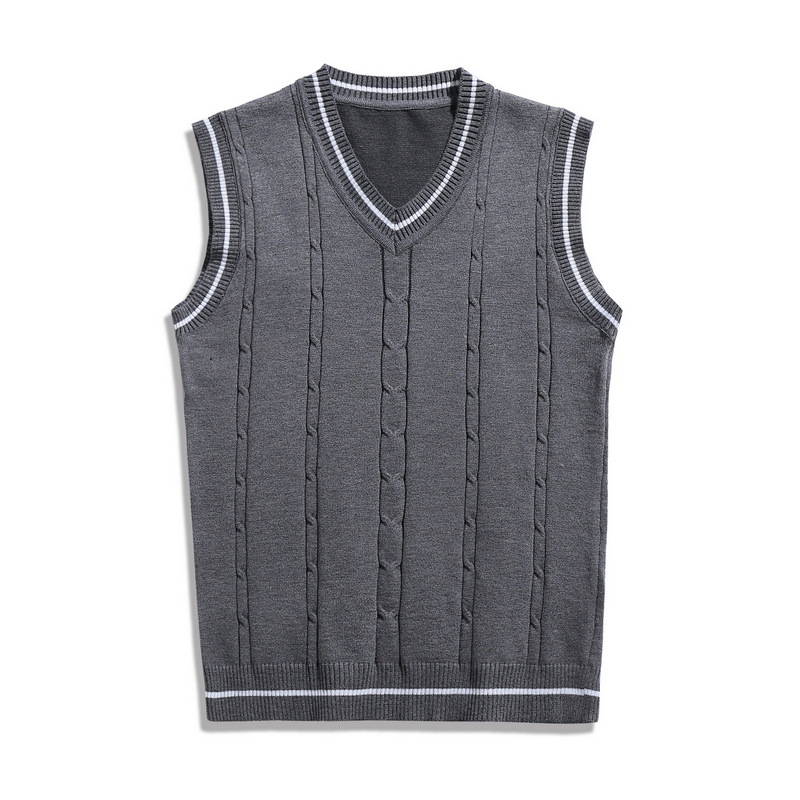 Men's Knitted Sweater V-Neck Vest