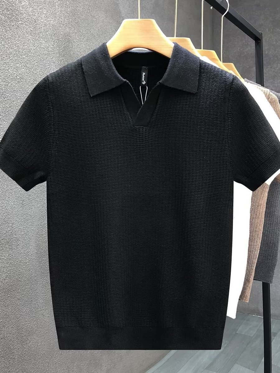 Solid Color Casual Short Sleeve Men's Polo Shirt