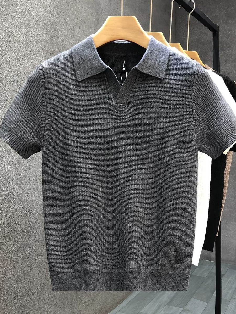 Solid Color Casual Short Sleeve Men's Polo Shirt