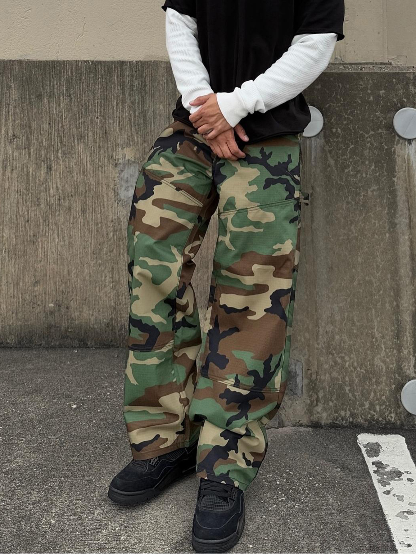 Loose Fit Denim Trousers