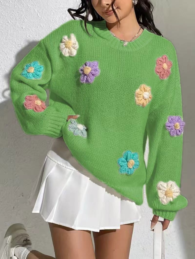 Loose Knitted Round Neck Sweater