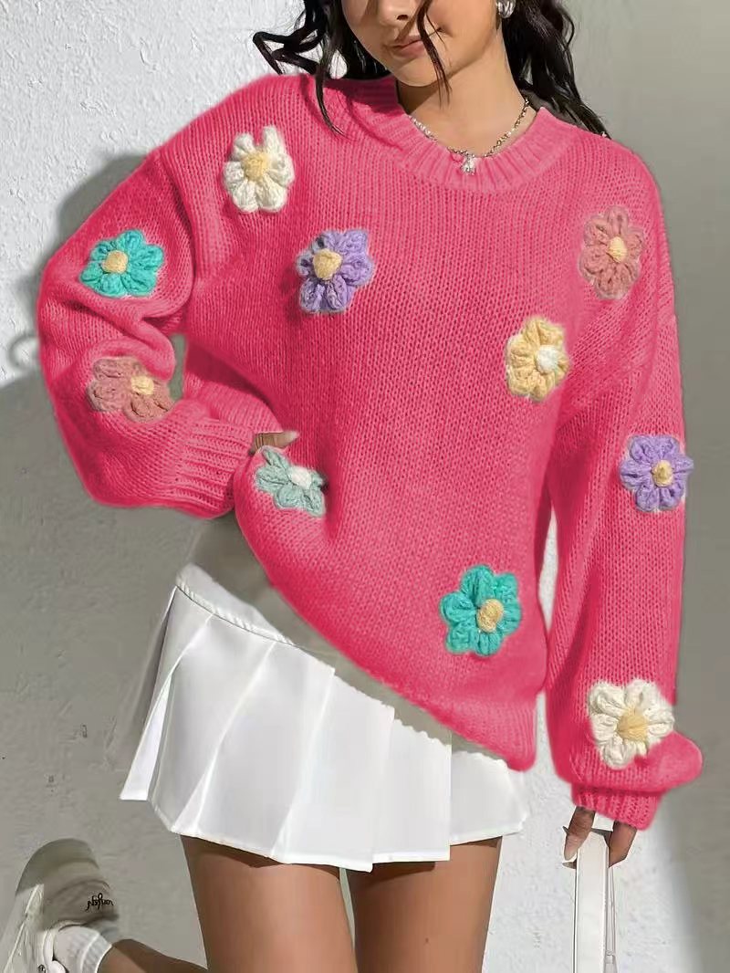 Loose Knitted Round Neck Sweater
