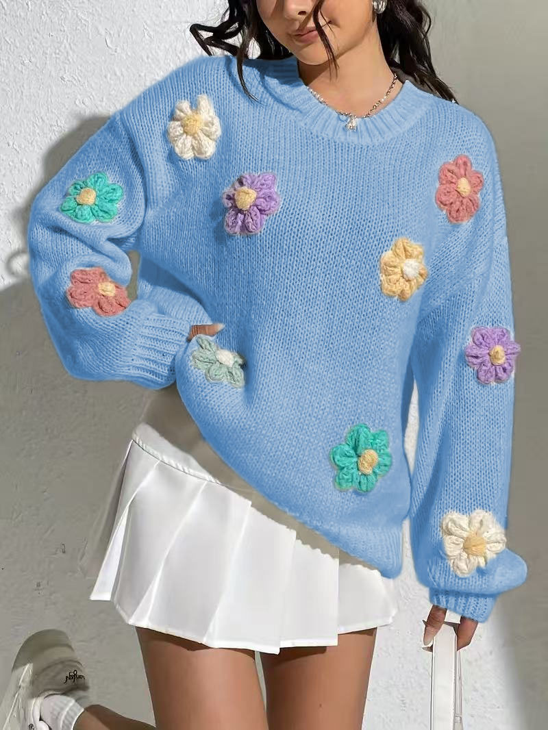 Loose Knitted Round Neck Sweater