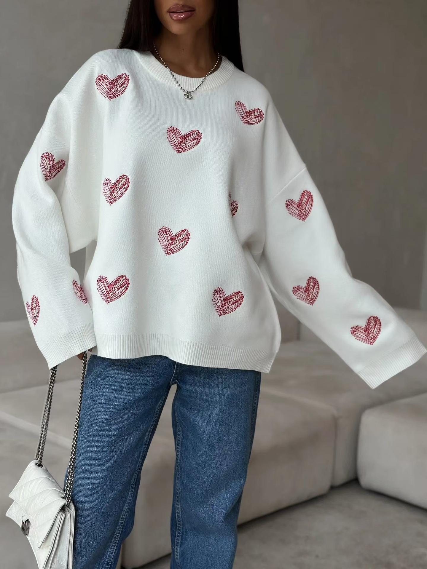 Casava Heart Knit Sweater