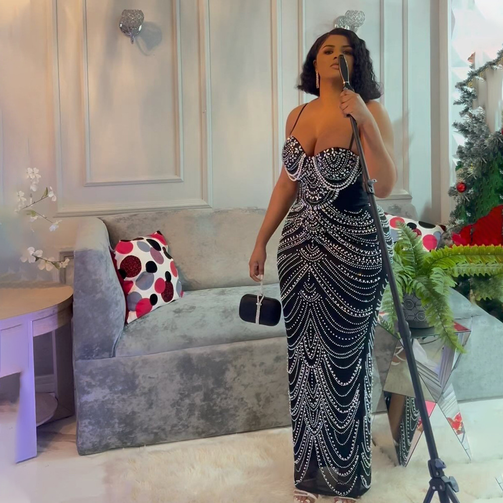 Casava Beaded V-Neck Bodycon Dress