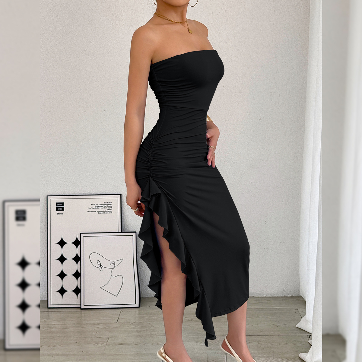 Casava Bodycon Split Hem Dress