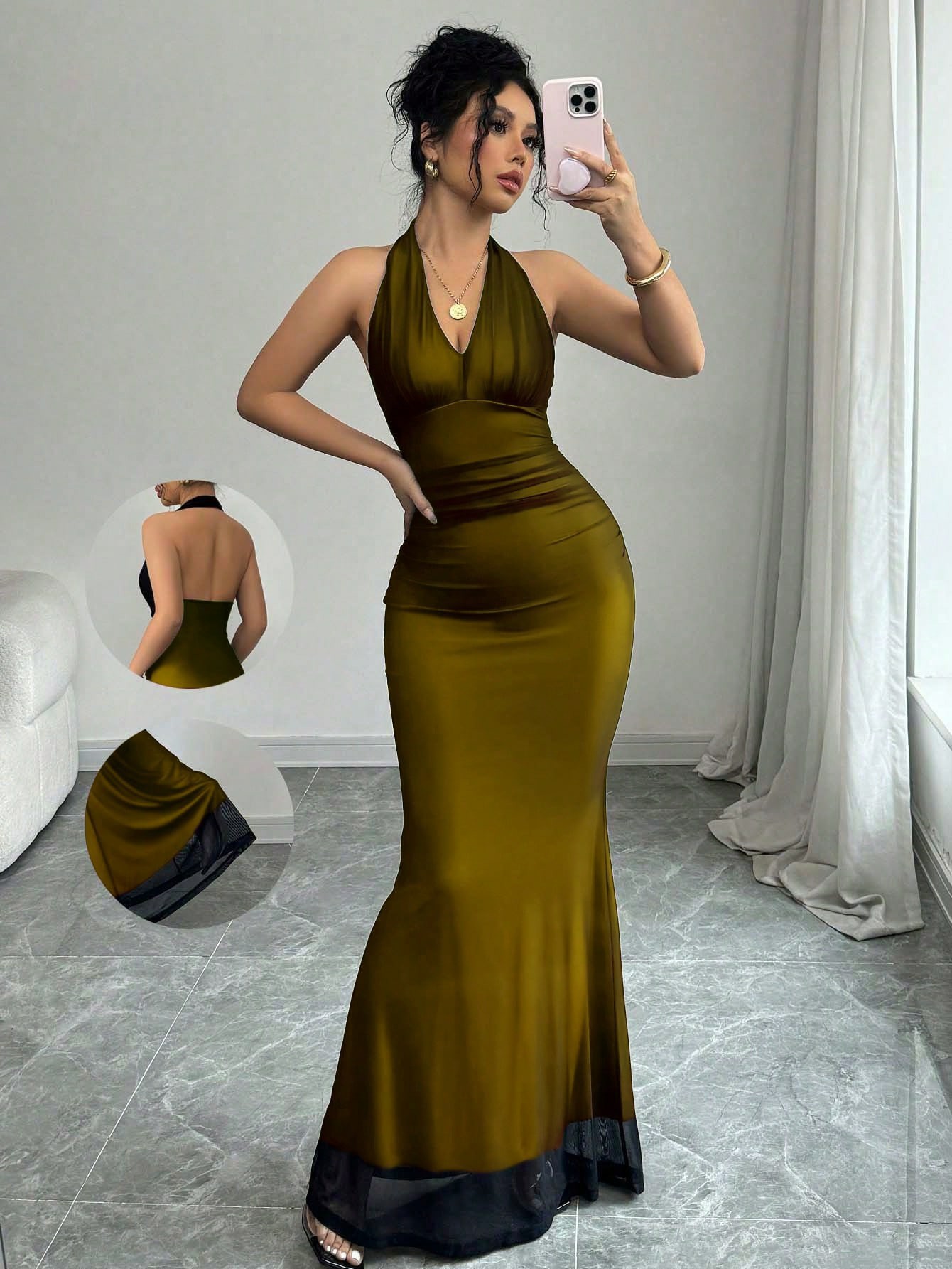 Casava V-neck midi dress