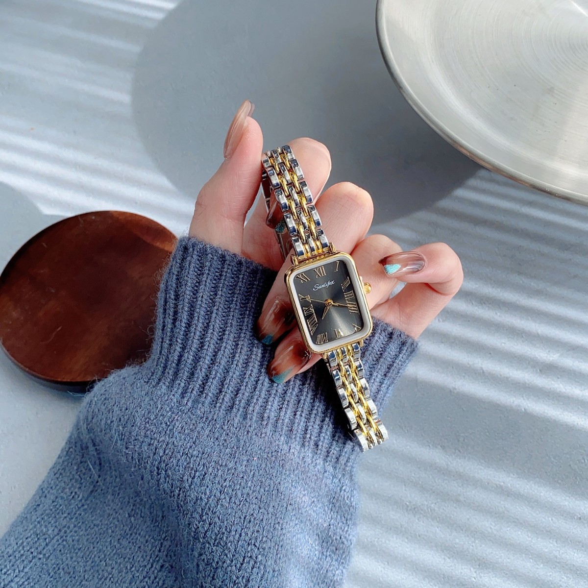 Rectangular Dial Alloy Strap Single Piece Discount Jewelry Accessories