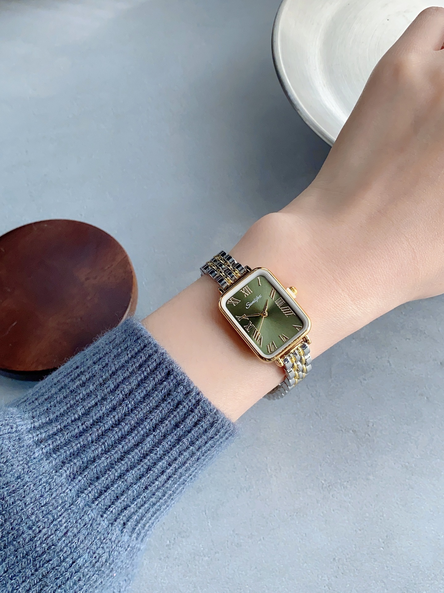 Rectangular Dial Alloy Strap Single Piece Discount Jewelry Accessories