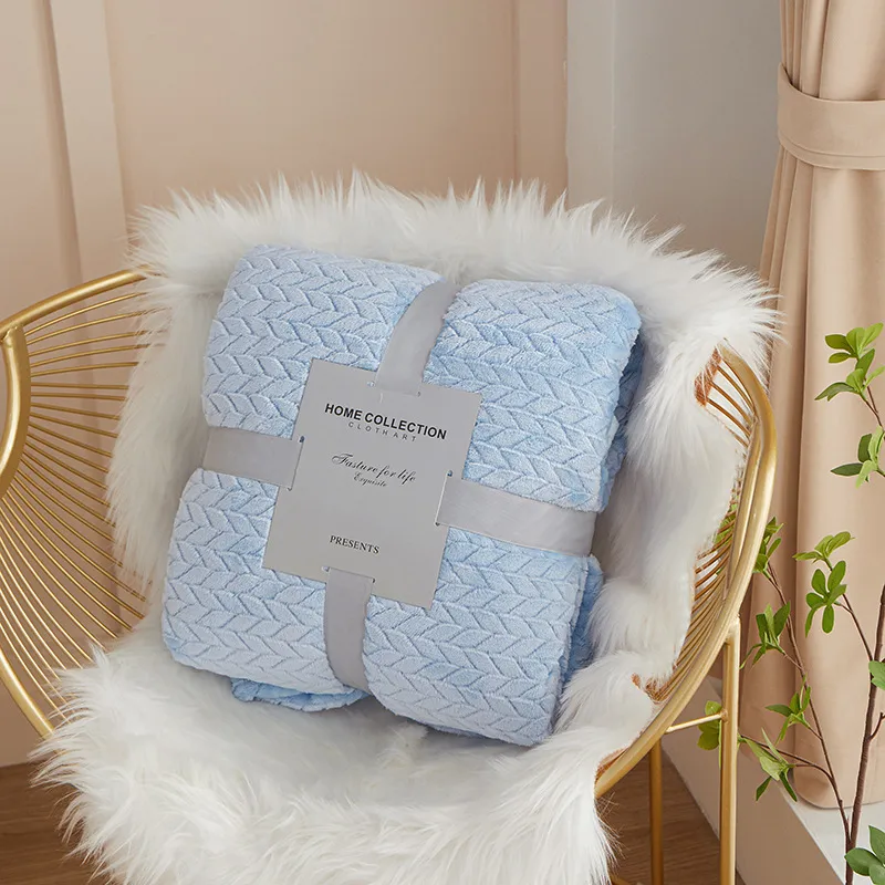 Casava Wheat Ear Coral Fleece Comfort Blanket