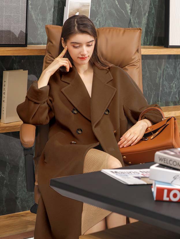 Women's Cashmere Coat, Loose Fit