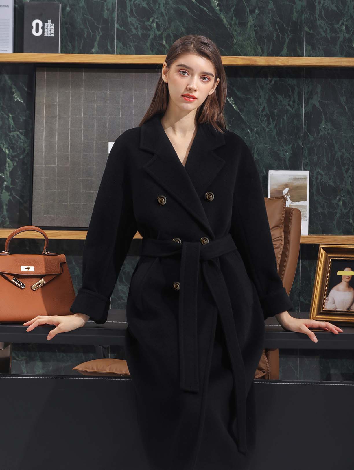 Women's Cashmere Coat, Loose Fit