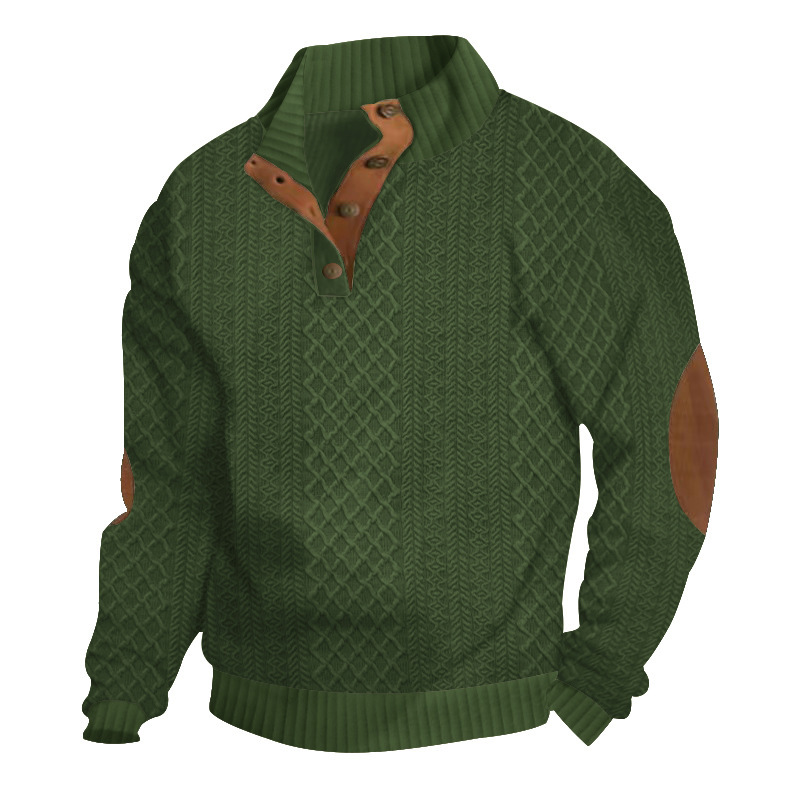 Men's Casual Knitted Long Sleeve Hoodie