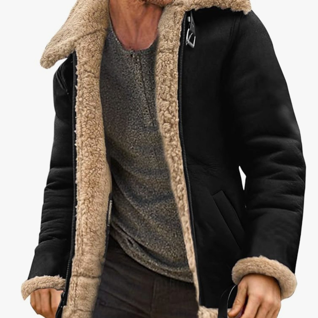 Men's Thickened Faux Leather Jacket