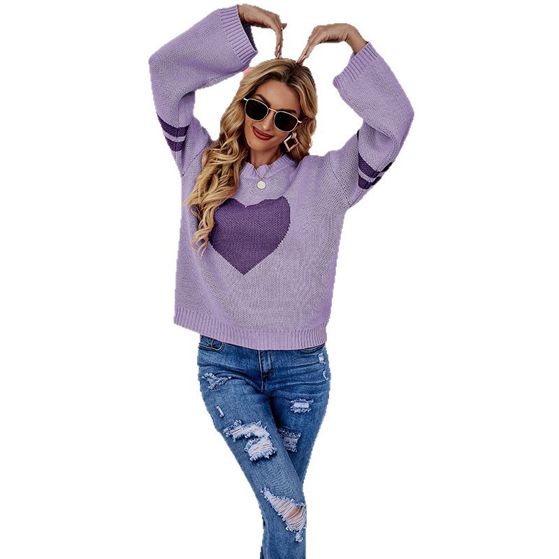 casava heart-pattern sweate