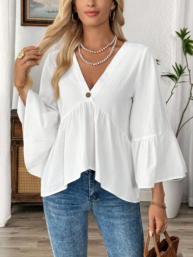 Casual Cotton Spring Summer Women's Shirt