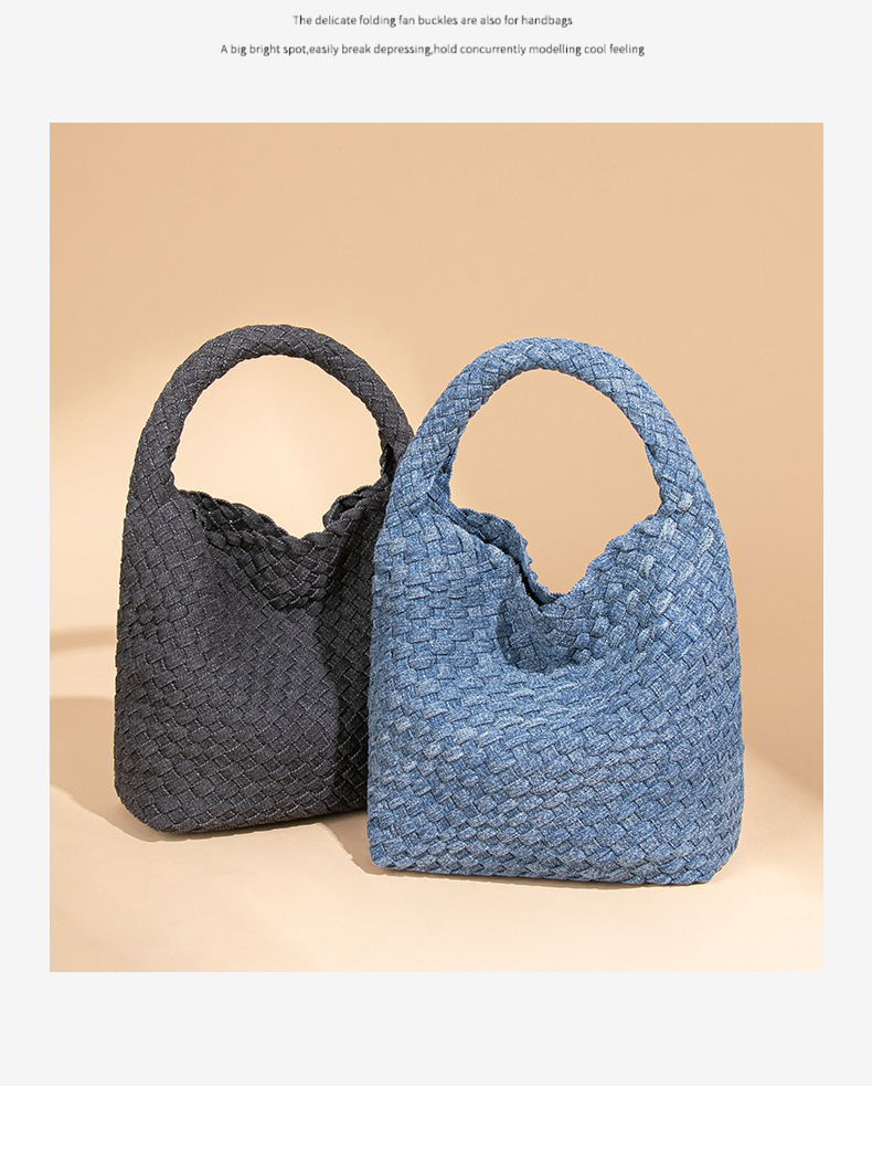 Tie Dye Denim Bucket Shoulder Bag For Women
