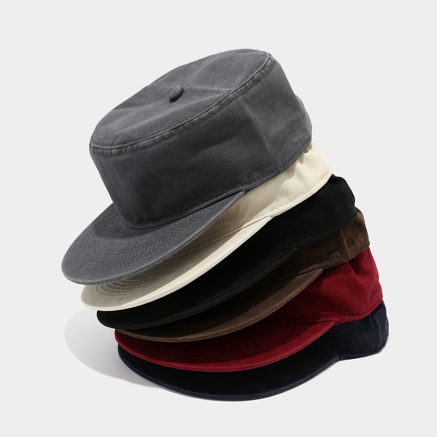Vintage Style Solid Color Ivy Cap For Women With Flat Brim