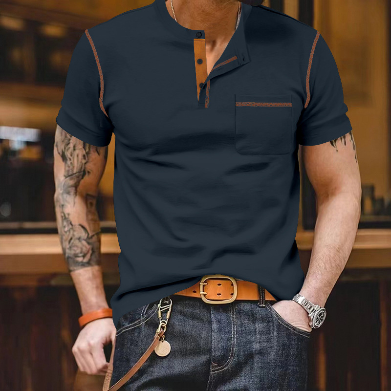 Short Sleeve With Standing Collar