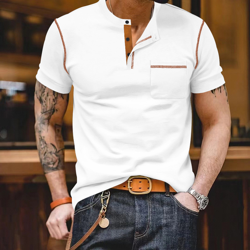 Short Sleeve With Standing Collar