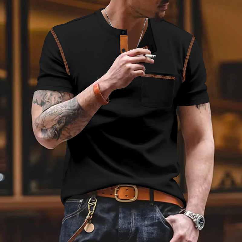 Short Sleeve With Standing Collar
