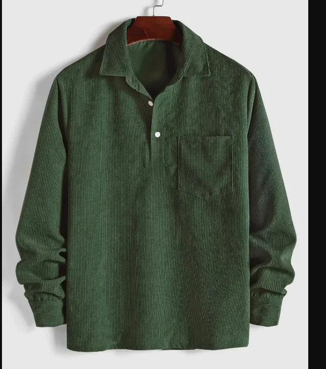 Long Sleeve Corduroy  T-Shirt