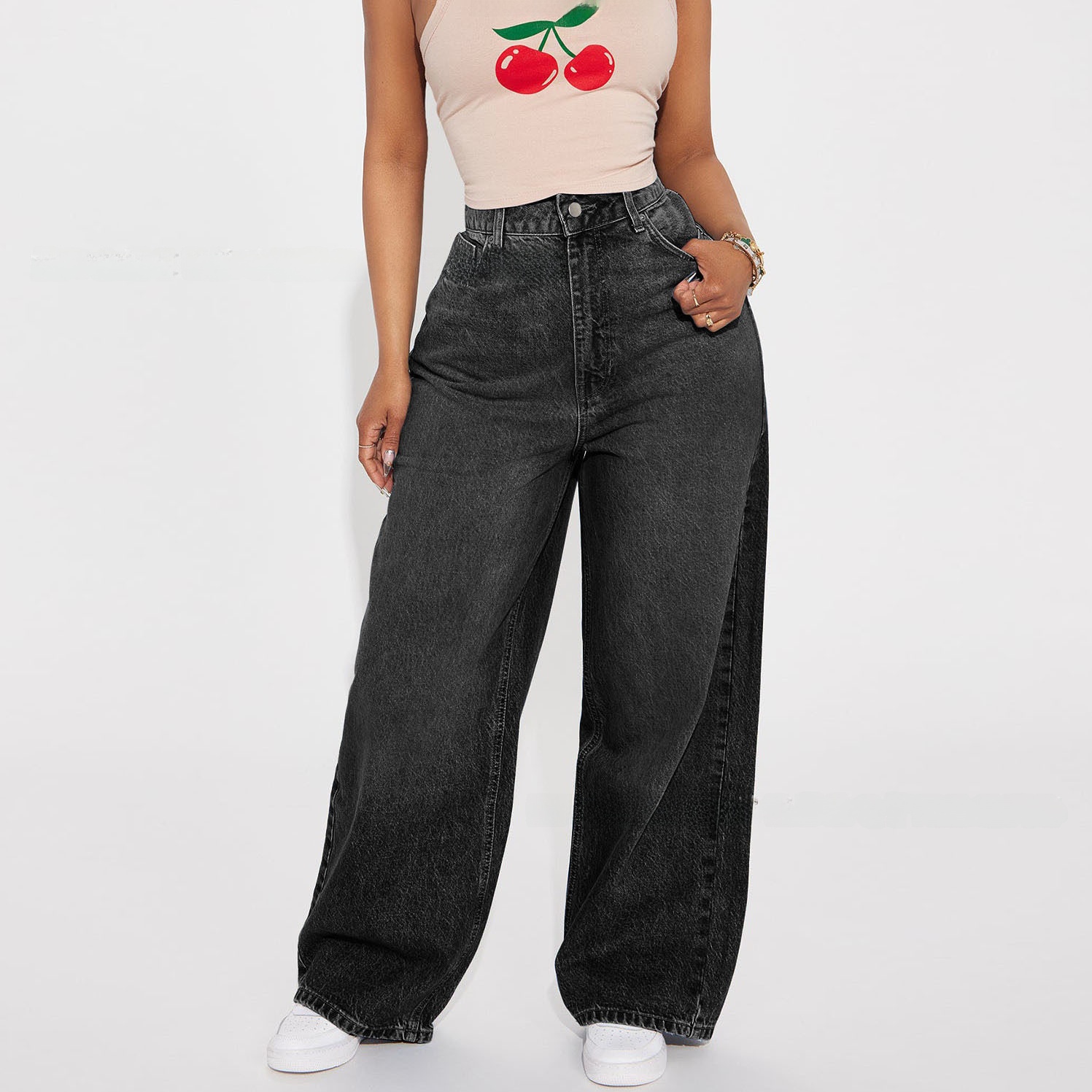 Jeans For Women In Denim Cotton Fabric