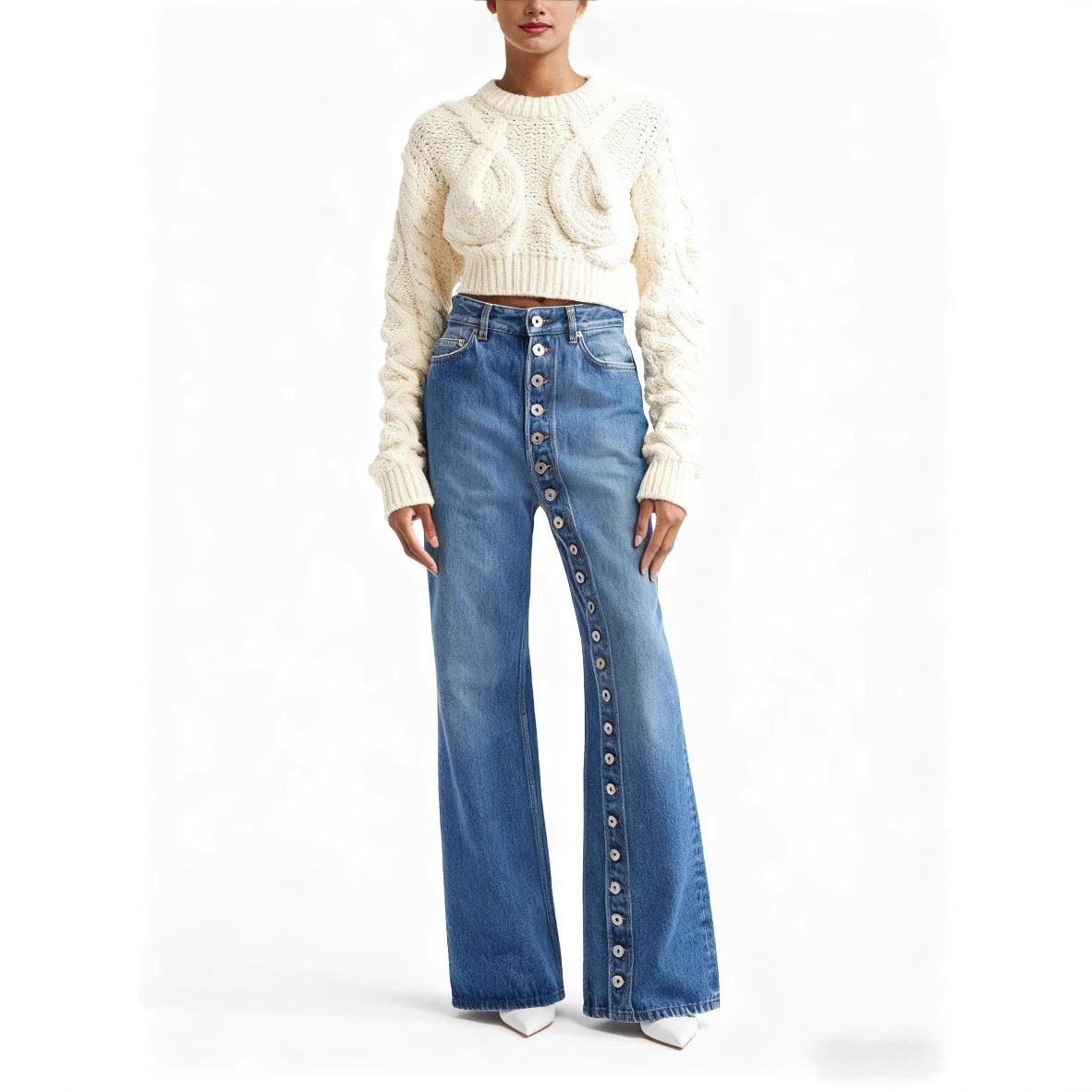 Vintage Style Full Length Jeans