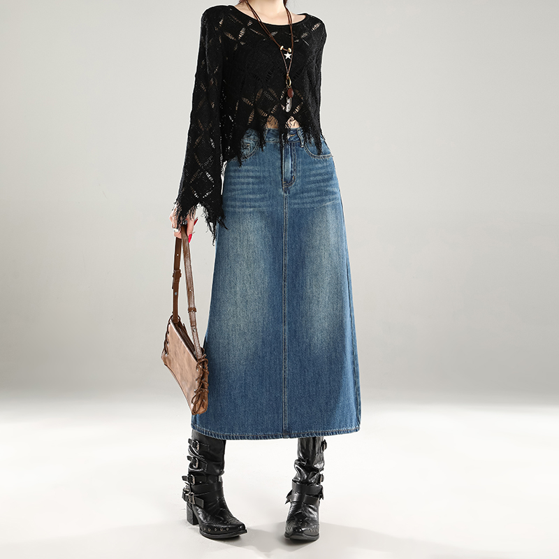 Streetwear Cotton Straight Skirt