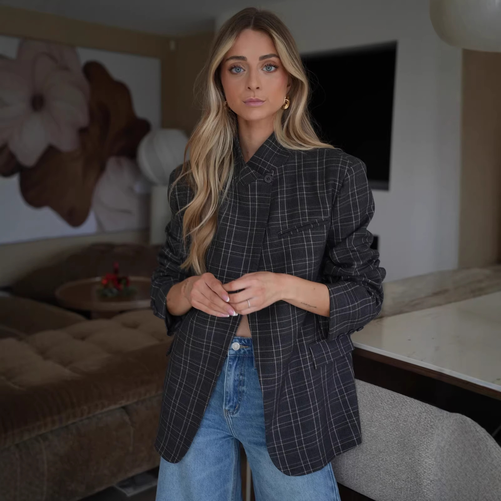 Casual Solid Color Blazer