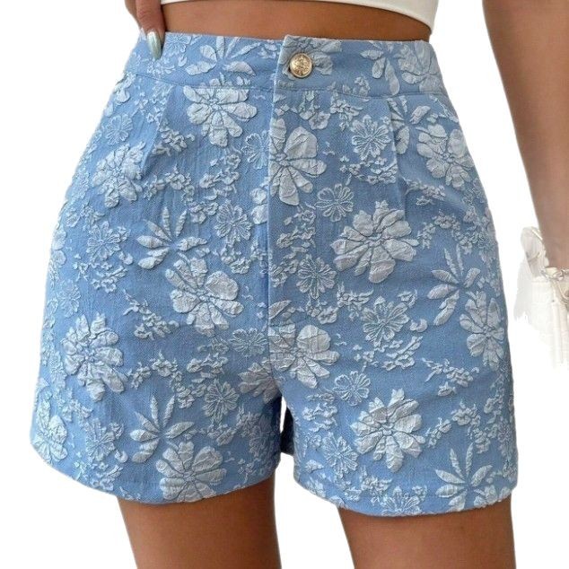 Vintage Style High Waist Women's Shorts