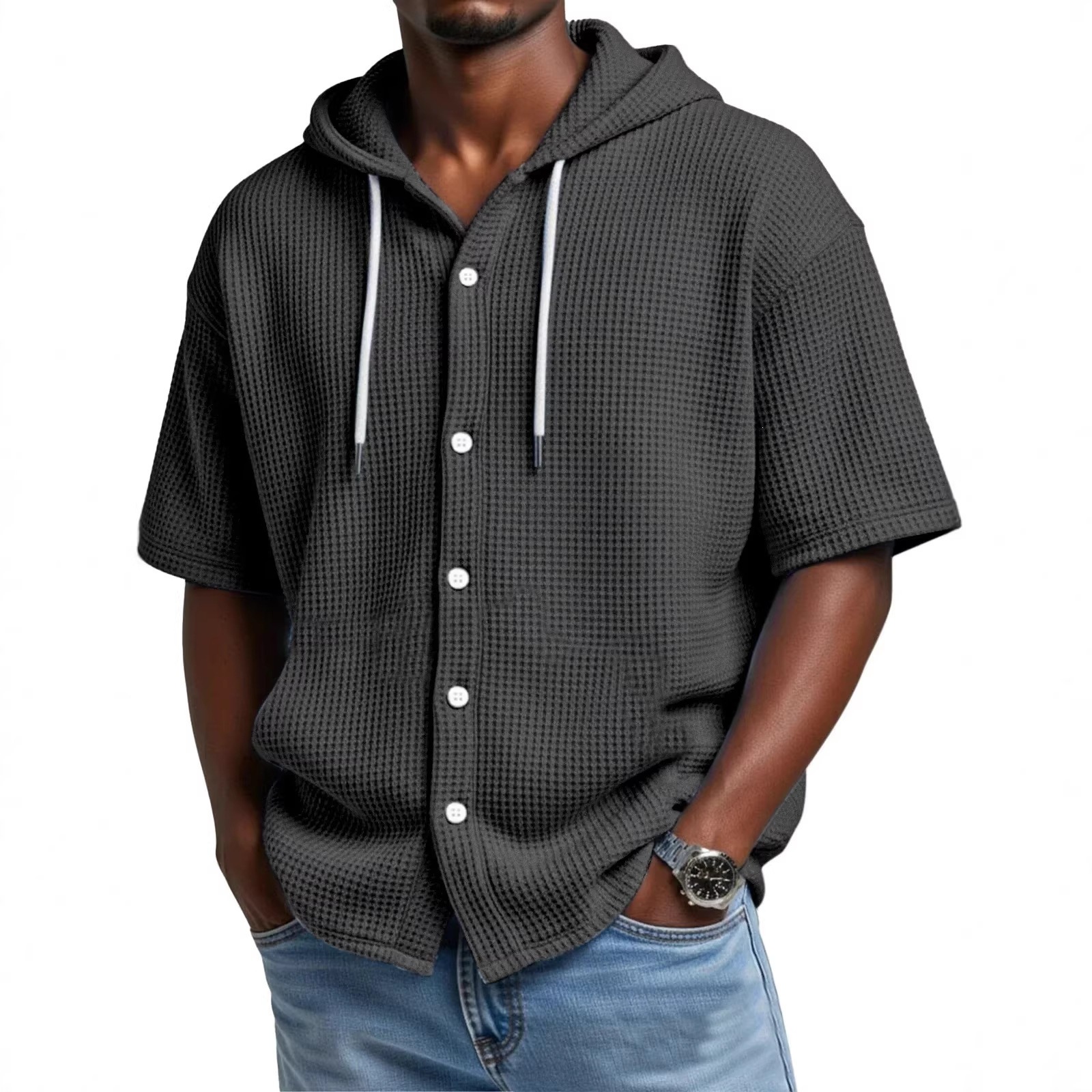 Solid Color Casual Short Sleeve Polyester T-shirt