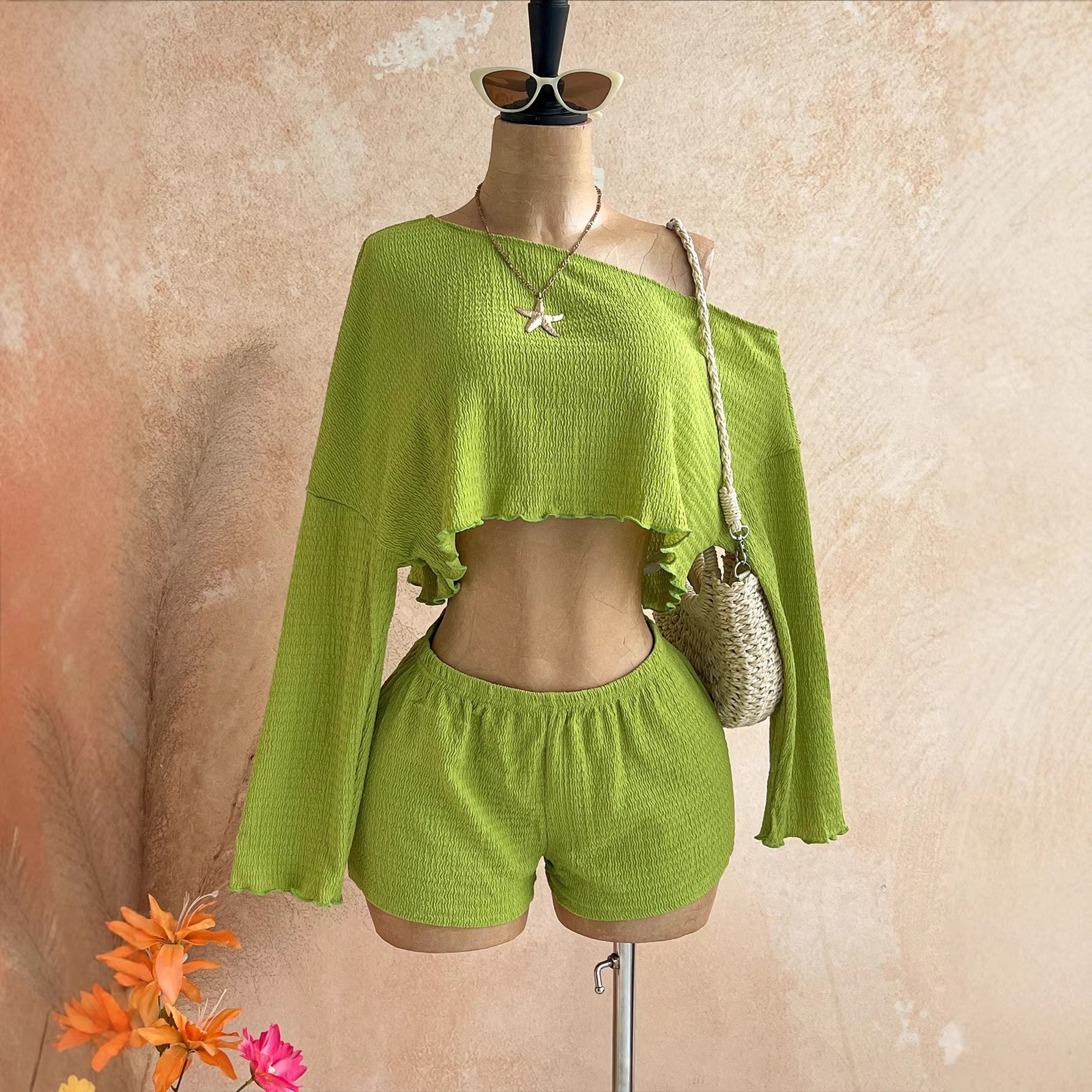 Color Block Shorts Co-ord Set