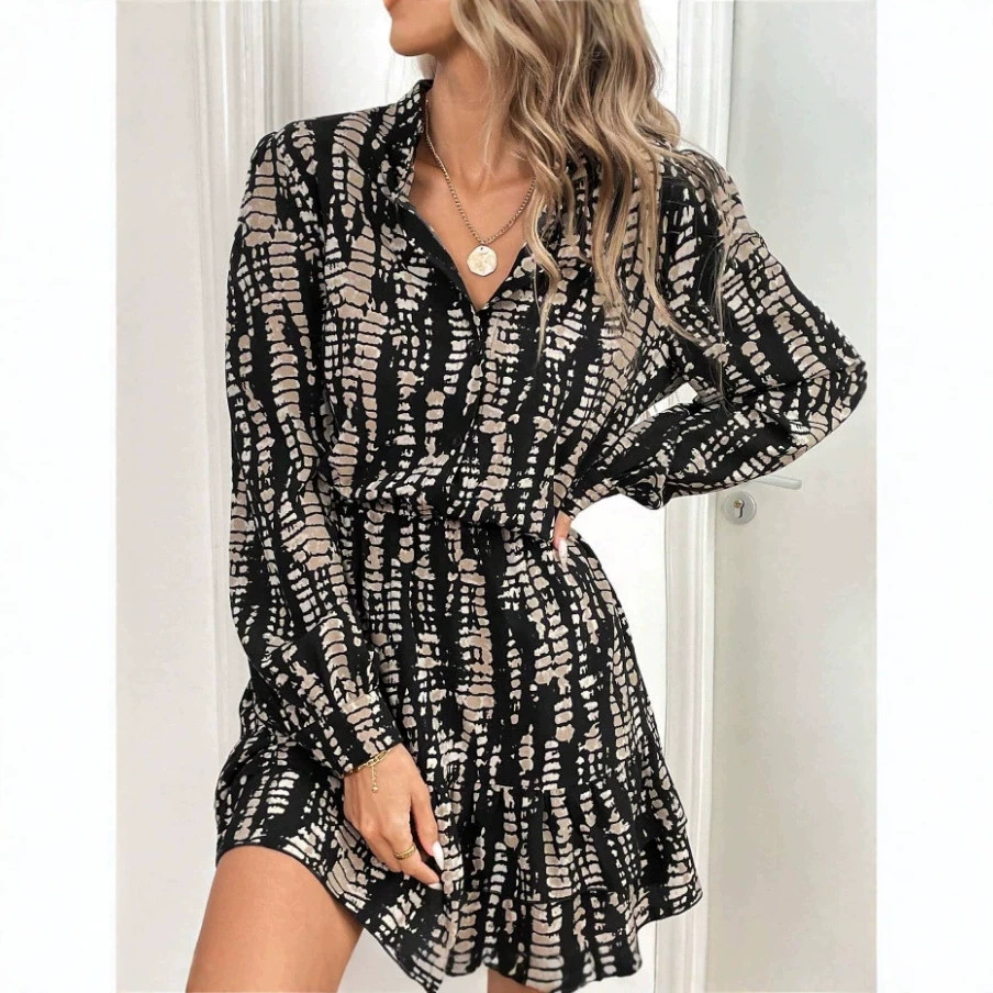 Long Sleeve V Neck Sheath Dress