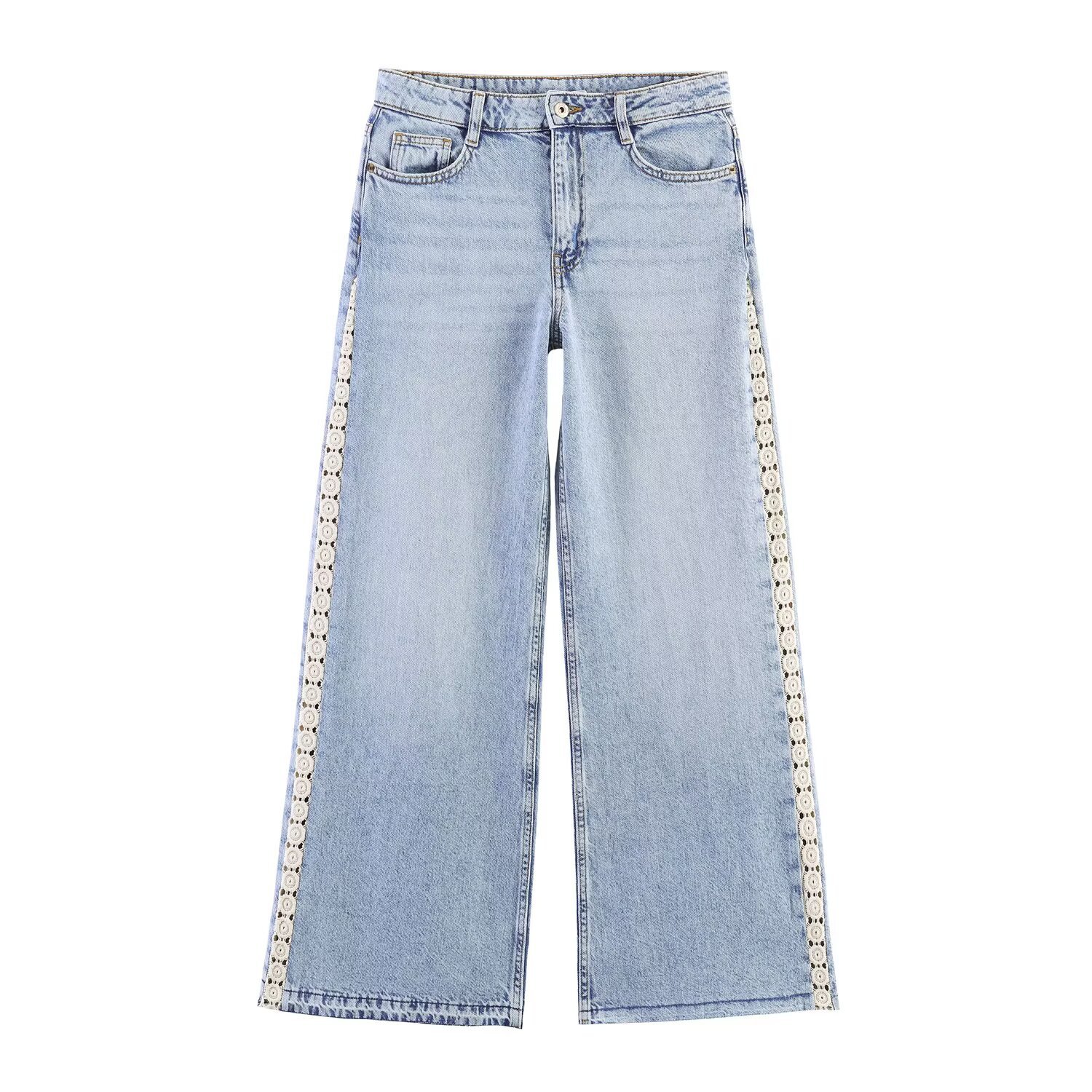 Casual Full Length Jeans With Printing