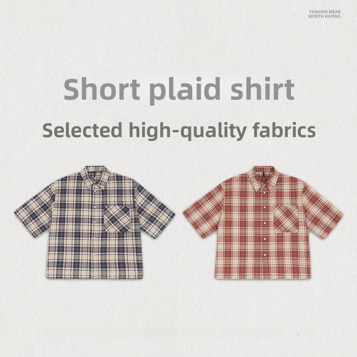 Plaid Casual Short Sleeve Blouse