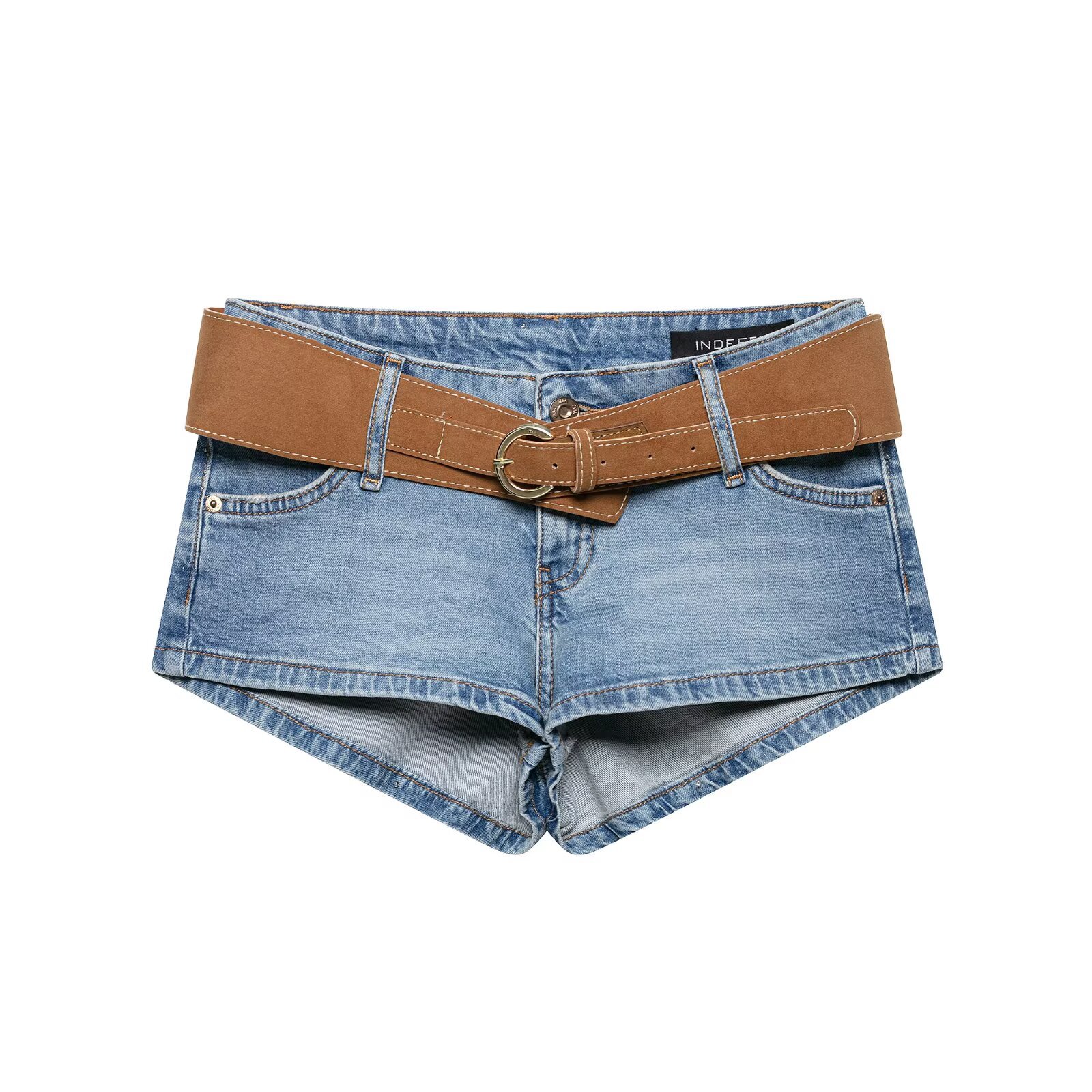 Casual High Waist Women's Shorts In Cotton