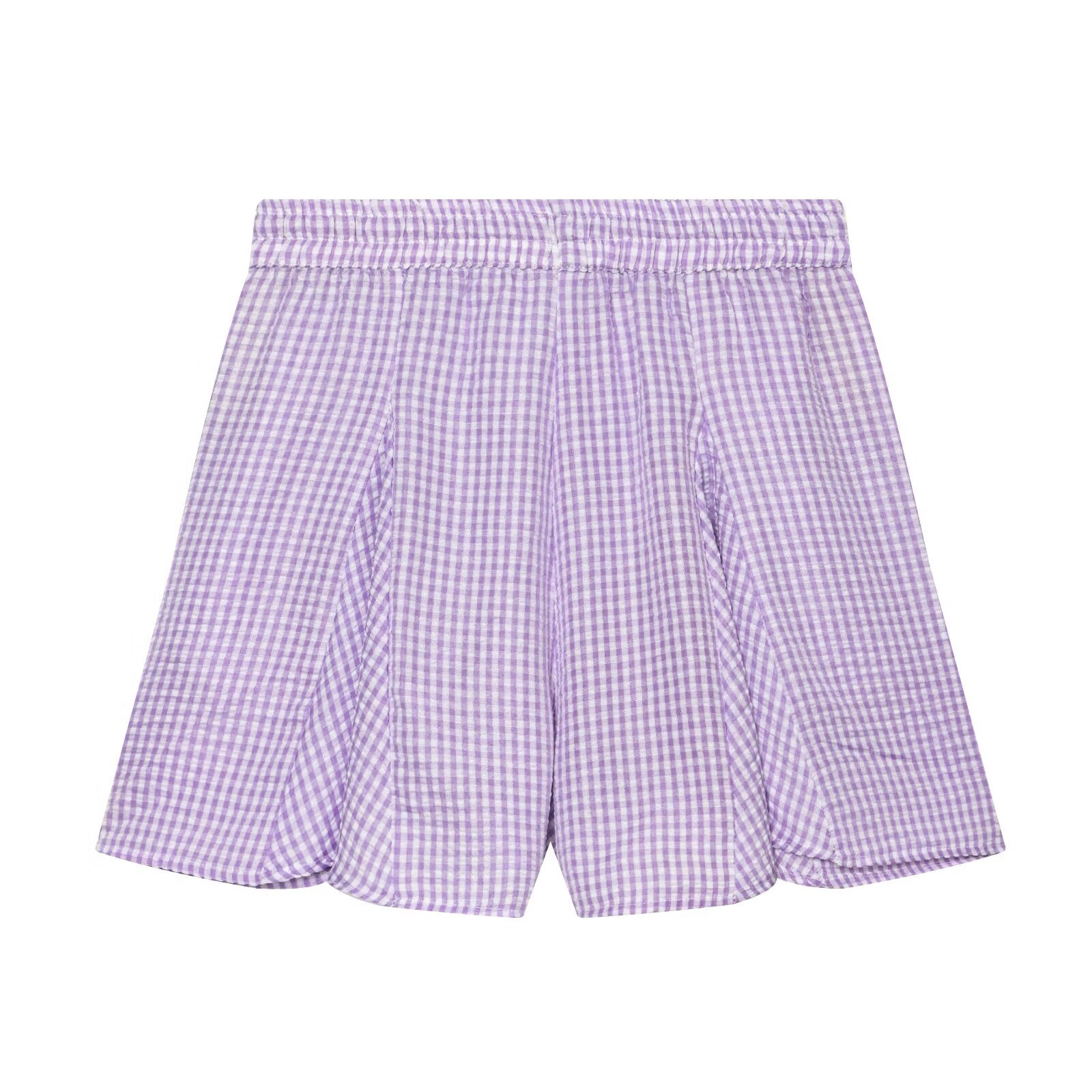 Plaid Loose Fit Women's Shorts With Mid Waist