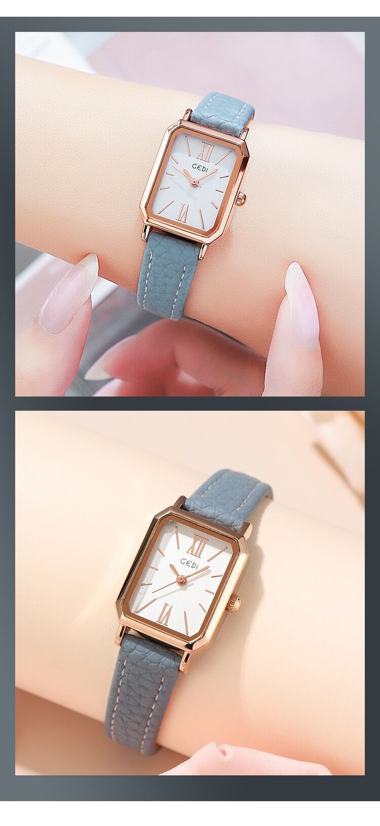 Elegant Geometric Buckle Quartz Watch